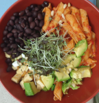 pasta with microgreens