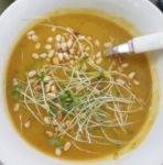 soup with microgreens